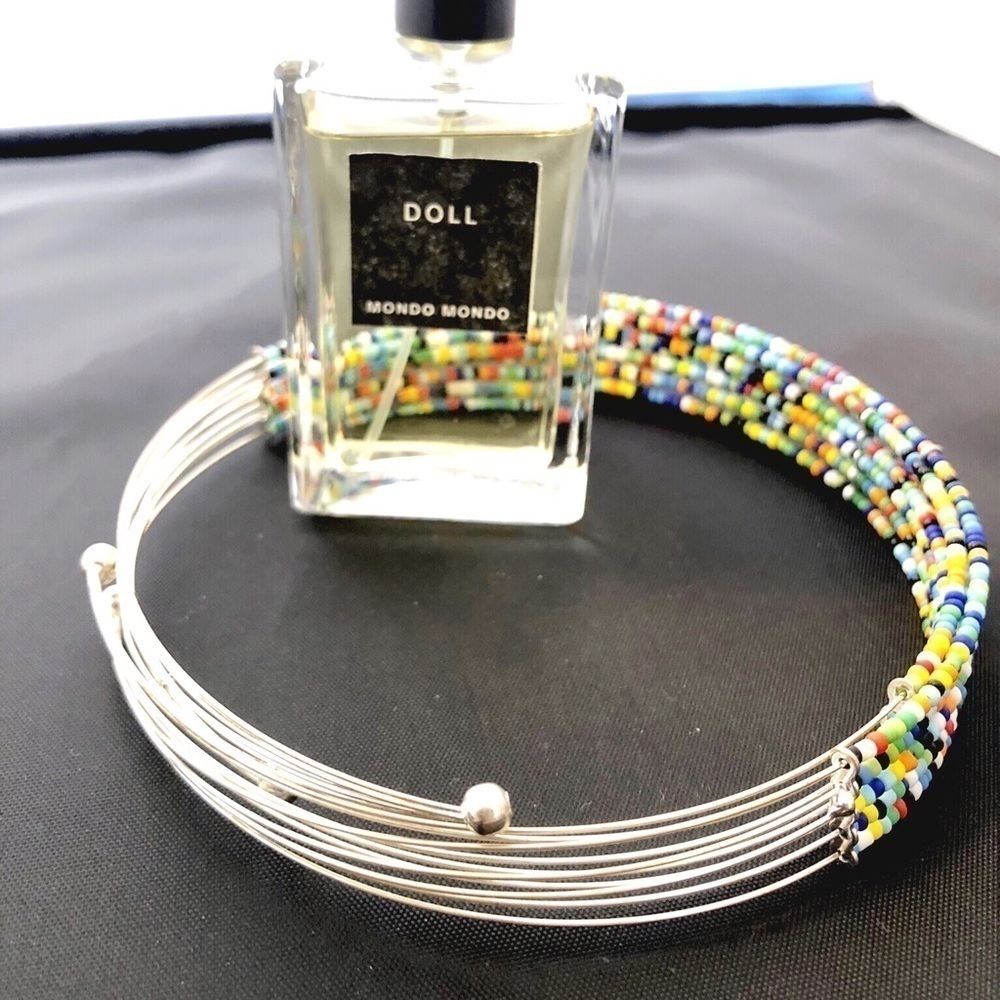 Silver Beaded Choker 415
